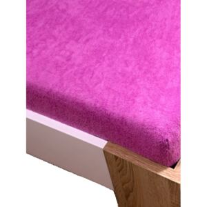 Homa frotír gumis lepedő rózsaszín 60x120cm