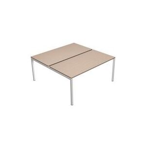 MOON U egyesített irodai asztal, 140 x 164 x 74 cm, fehér/fehér