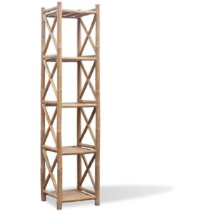 VidaXL 5 szintes szögletes bambusz polc
