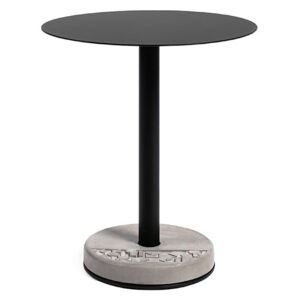 Ronde fekete-szürke fém bárasztal beton talpazattal, ø 61,8 cm - Lyon Béton