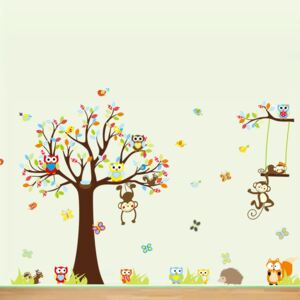 Black Friday -15% Cute Monkeys Playing On Trees falmatrica szett - Ambiance