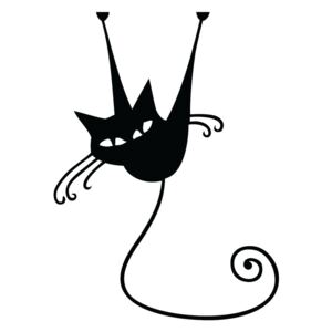 Acrobat Cat fekete matrica kapcsolóra - Ambiance