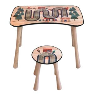 Gyermekasztal székkel Pálya, 65 x 41 x 47 cm