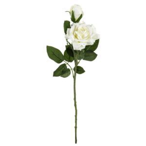 Rózsa művirág, krémszínű, 46 cm