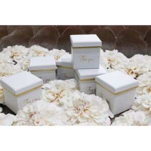 Fehér mini kocka flowerboxok 6db
