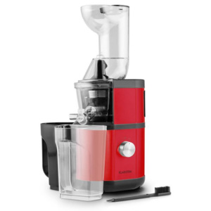 Klarstein Fruitberry, piros, lassú gyümölcsprés, 400 W, 60 fordulat/perc, Ø 8,5 cm-es töltőcső, nemesacél