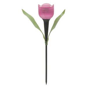 Globiz Tulipán, kerti szolár LED lámpa (rózsaszín)
