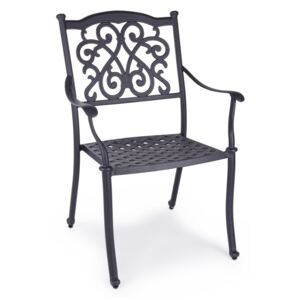 IVREA fekete alumínium kerti szék