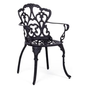 VICTORIA fekete alumínium kerti szék