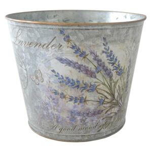 Lavender fém virágtartó, 18 x 15 cm