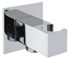 Sapho Sapho, Négyzet alakú zuhanytartó, tömör, kifolyóval, króm, SG303