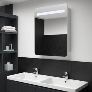 Tükrös fürdőszobaszekrény LED világítással 60 x 11 x 80 cm