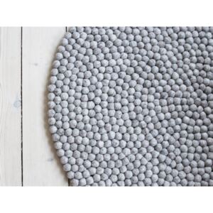 Ball Rugs homokbarna gyapjú golyószőnyeg, ⌀ 140 cm - Wooldot