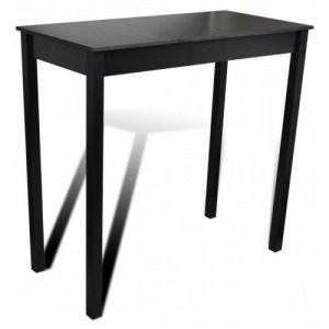 Fekete MDF bárasztal 115 x 55 x 107 cm