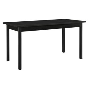 [en.casa]® Étkezőasztal Leverkusen 6 személyes design konyhai asztal 140 x 60 cm fekete