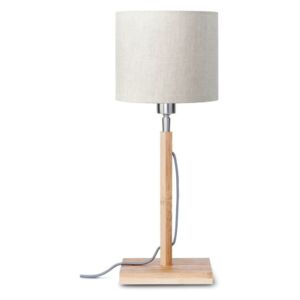 Fuji asztali lámpa világosbézs búrával és bambusz lámpatesttel - Good&Mojo