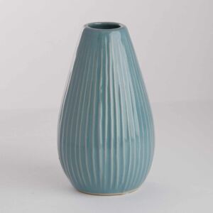 RIFFLE váza, szürkéskék 15,5 cm