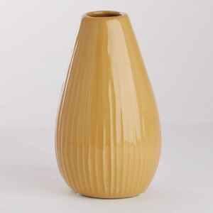 RIFFLE váza, sárga 15,5 cm