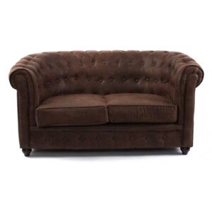MB-104275 - sofa, kanapé, bőr, 133x78x70, 2 üléses, barna