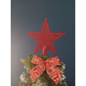 Spitz karácsonyfára - csillag 20cm Piros