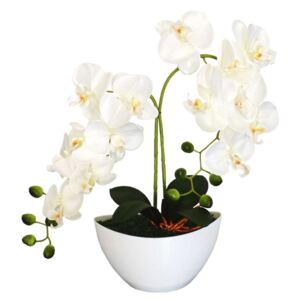 SmileHOME by Pepita élethű Művirág - Orchidea 50cm - fehér (14NOR)