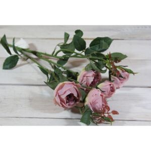 Mű RÓZSA virágcsokor - fáradt rózsaszín (m. 69 cm)
