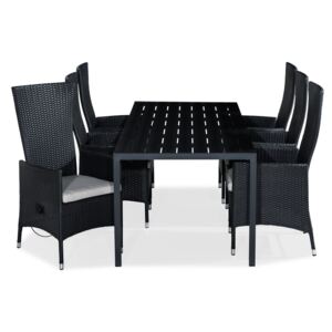 Asztal és szék garnitúra VG6026 Fekete + fehér