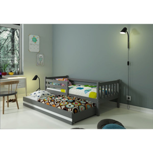 RINOCO 2 gyerekágy pótággyal + AJÁNDÉK matrac + ágyrács, 190x80, grafit
