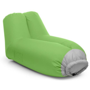 Blumfeldt AIRLOUNGE, felfújható ülőke, 90x80x150cm, hátizsák, mosható, poliészter, zöld