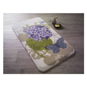 Bathmats Pia lila mintás fürdőszobai szőnyeg, 80 x 140 cm - Confetti