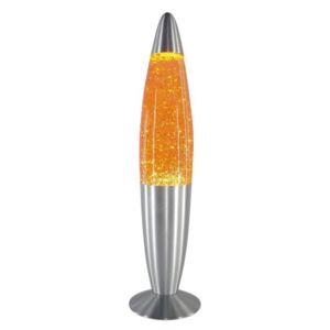 Glitter mini lava lámpa H35cm csillám lapocskákkal, sárga/ ezüst -Rábalux