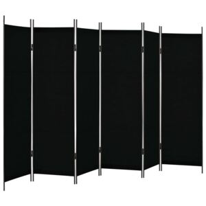 VidaXL fekete 6 paneles paraván 300 x 180 cm