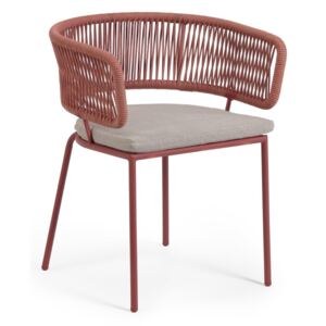 Nadin acélszerkezetű kerti szék barna húrozással - La Forma