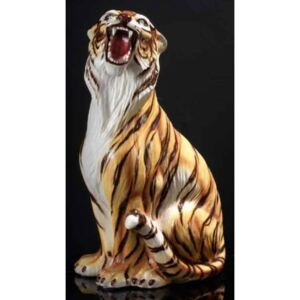Színes bengáli tigris kerámia szobor