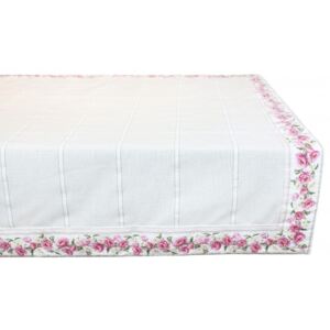 Pamut asztalterítő rózsaszín virágok 90x90 cm