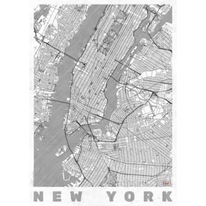 New York Térképe, Hubert Roguski, (30 x 40 cm)