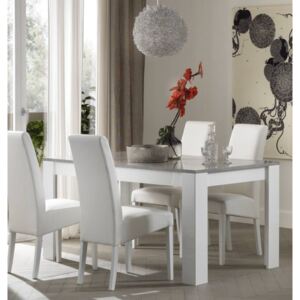 LM Modena Day Étkezőasztal 160x90 cm - szürke márvány-fehér
