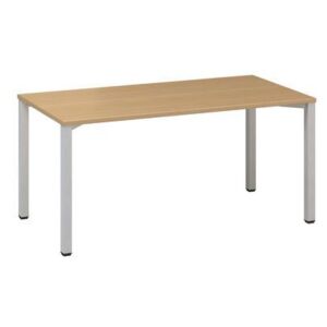 Alfa 420 konferenciaasztal szürke lábazattal, 160 x 80 x 74,2 cm, egyenes kivitel, bükk mintázat