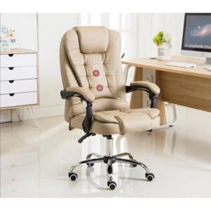 Főnöki irodai szék masszázs funkcióval - Bézs