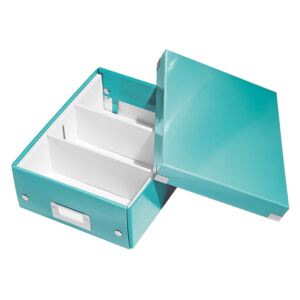 Office türkizkék rendszerező doboz, hossz 28 cm - Leitz