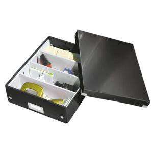 Office fekete rendszerező doboz, hossz 37 cm - Leitz