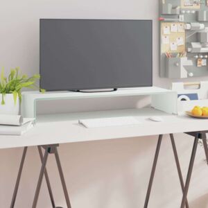 VidaXL Fehér üveg TV/monitor állvány 80x30x13 cm