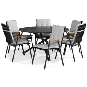 Asztal és szék garnitúra VG4661 Fekete + fehér