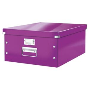 Irattároló doboz, A3, lakkfényű, LEITZ Click&Store, lila (E60450062)