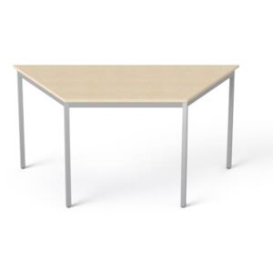 Általános asztal fémlábbal, trapéz alakú, 75x150/75 cm, MAYAH Freedom SV-41 , juhar