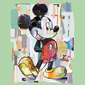 Vászonkép Miki Egér (Mickey Mouse) - Office Decoupage, (60 x 80 cm)