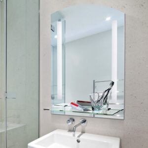 HOMCOM LED TÜKÖR ÜVEG POLCCAL 50 X 70 CM