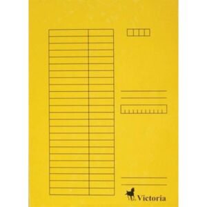 Pólyás dosszié, karton, A4, VICTORIA, sárga (IDPI02)