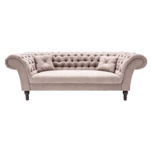 2 személyes chesterfield kanapé, párnákkal, bézs - BELLE EPOQUE