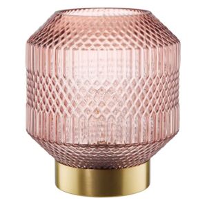 HAILEY LED lámpa arany szegéllyel, rózsaszín 19cm